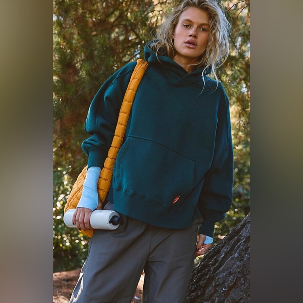 New Free People A Cut Above Hoodie In Evergreen Size XS
